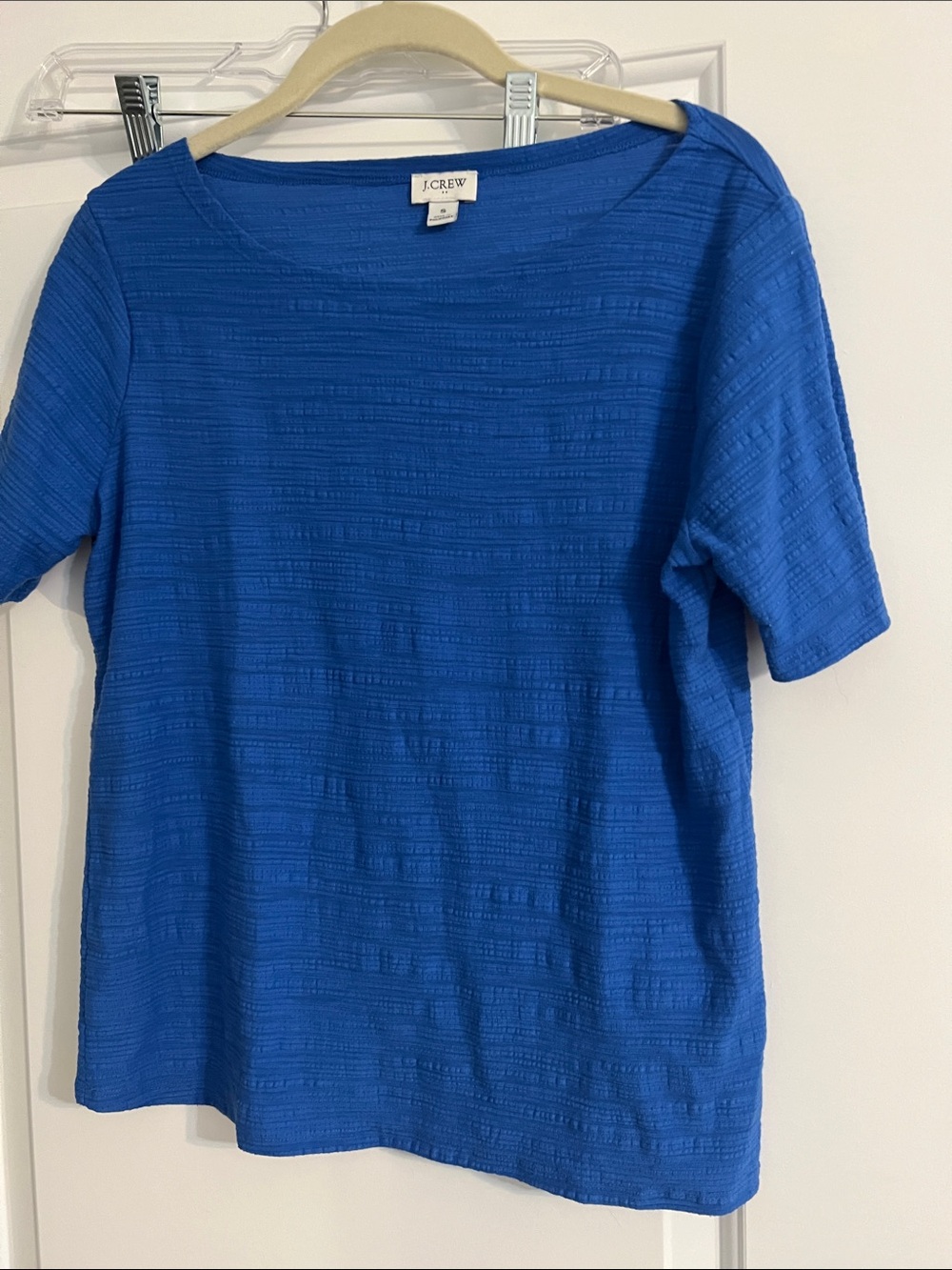 J. Crew Women's Short Sleeve Textured Top — Royal Blue